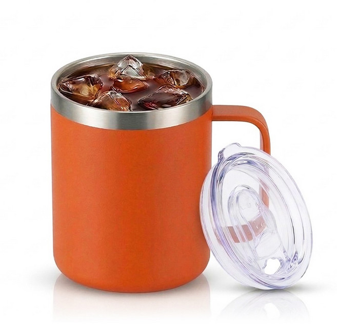 도로 보온 보냉 텀블러 머그컵 355ml 6색, 오렌지, 1개