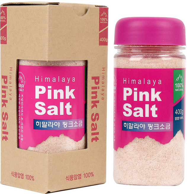 MUSO 천연식용암염 100% 히말라야 핑크소금 400g, 단품, 1개