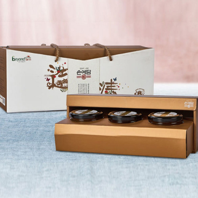 청송사과한과 [손예담] 진심 조청 선물세트, 3개, 500g