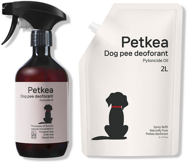 펫케아 강아지탈취제 피톤치드 천연 스프레이 반려견 오줌냄새 제거 + 공병, 1개, 2L