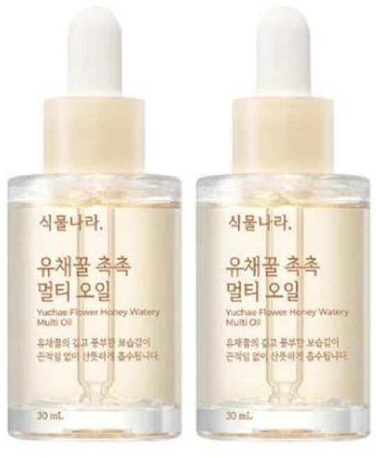 꿀의 영양으로 촉촉하게 보습 식물나라 유채꿀 촉촉 멀티오일, 2개, 30ml - 쿠팡