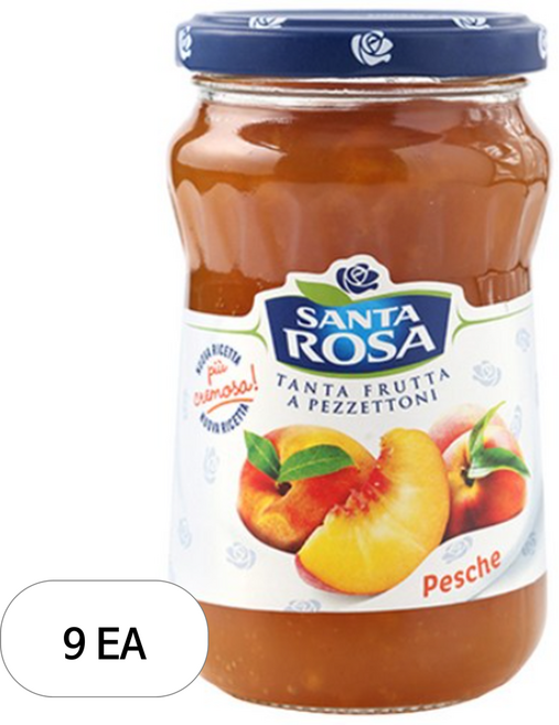 산타로사 복숭아잼, 350g, 9개