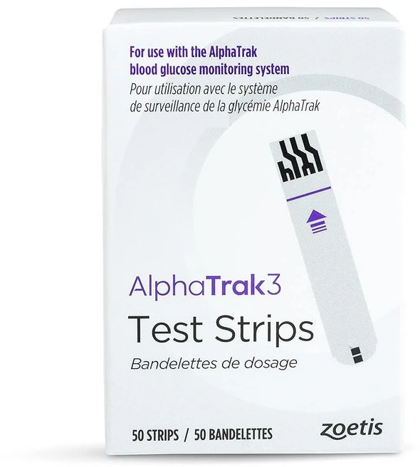 AlphaTrak 고양이 개 및 말을 위한 AT3 혈당 모니터링 시스템과 함께 사용할 수 있는 테스트 스트립 3개 50개 - 쿠팡