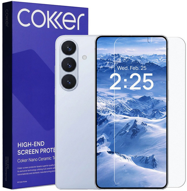 코커 갤럭시S25 AG 종이질감 강화유리필름 인피니트플렉스, 2개