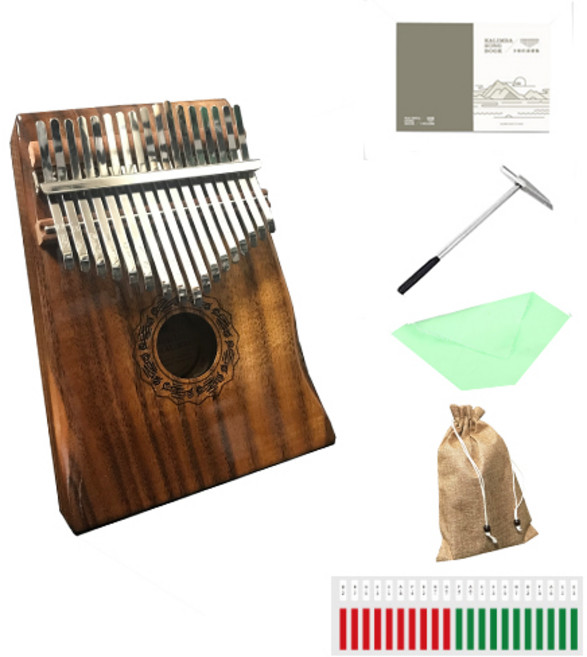 썬익 17음계 음향목 마호가니 칼림바 배합, 브라운+수납백, 1개