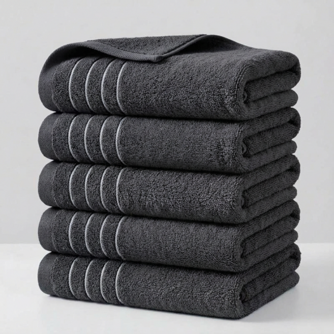 융풍 호텔수건 도톰한 프리미엄 100% 코튼 고흡수 부드러운 수건, 5개, 차콜그레이