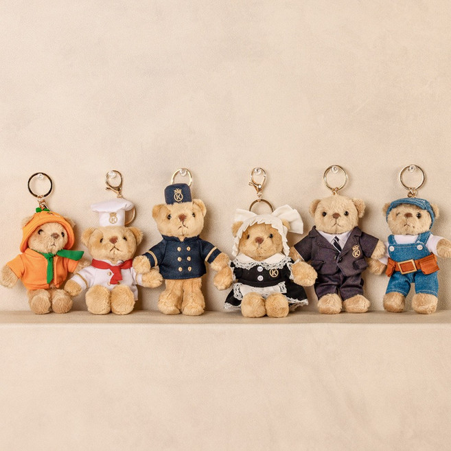 켄싱턴 시그니처 호텔크루 베어키링 인형 키링, 1개, GM키링, 13cm