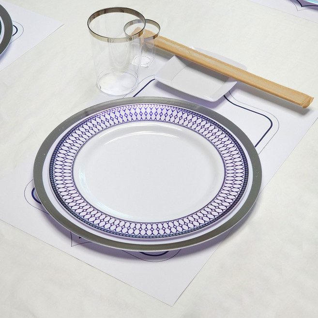 쓱싹 10인 올인원 70P 플라스틱 일회용 파티 고급접시, 1세트, 70개