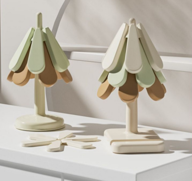 브라보샵 실리콘 냄비받침 접이식 인테리어 집들이선물, 1개, 혼합