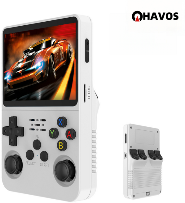 Havos 가정용게임기 휴대용게임기 오픈소스 고급고화질 게임풍부 레트로게임기, 하얀색