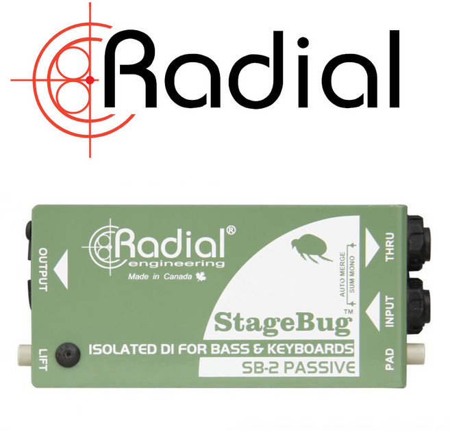 RADIAL SB-2 패시브 다이렉트 박스 래디알 SB2 키보드 일렉트릭 베이스 휴대용 패시브 디아이 DI 박스