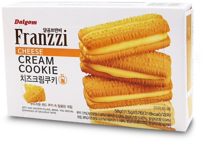 상세설명참조 달곰프란찌 치즈크림 쿠키 58g 1개