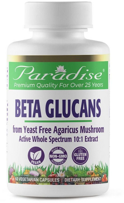 Paradise Herbs 베타글루칸 250mg 베지 캡슐 60정, 60개, 1개