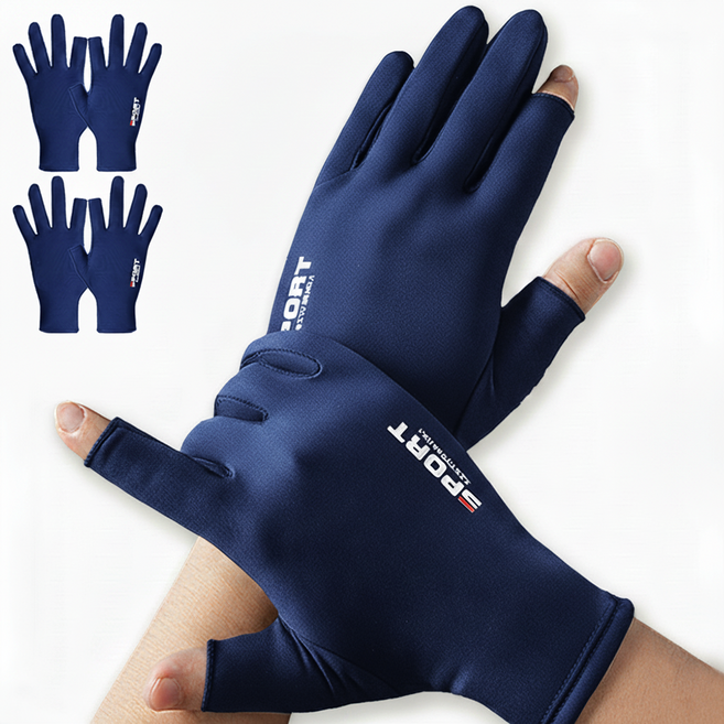 룩스 1+1 운전장갑 미끄럼 방지, 2개, 네이비