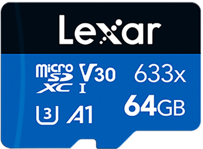 렉사 microSDXC 633x V30 UHS-I A1 U3, 1개, 64GB