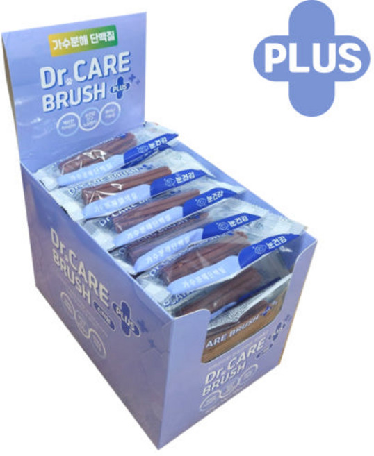 (20p+6p) 닥터케어브러쉬플러스 스틱형 가수분해단백질 저알러지 치석제거껌, 눈건강(20p+추가6p), 10g, 20개