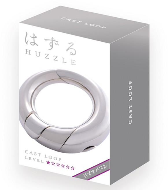 해피퍼즐 하나야마 캐스트퍼즐 루프 LOOP 1단계 하즈루, 1개, 실버, 2피스