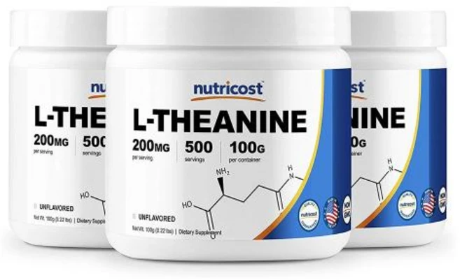 뉴트리코스트 L-테아닌 파우더 100g x 3통 NONGMO, 3개 - 쿠팡
