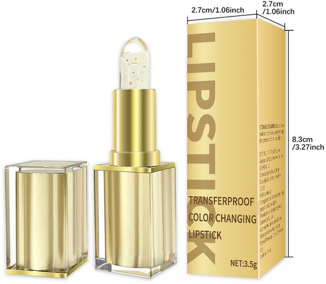 溫變變色脣膏 保濕滋潤 持久不掉色, 1個, YB1001  3.5g,正常規格