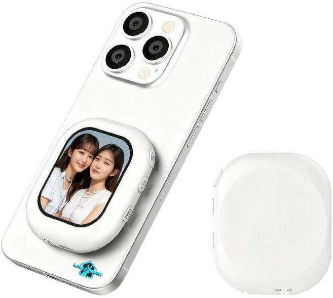 셀카모니터 맥세이프 후면 미러링 스크린 촬영 브이로그 셀피 여행 카메라 모니터 화면공유, 화이트, 1개