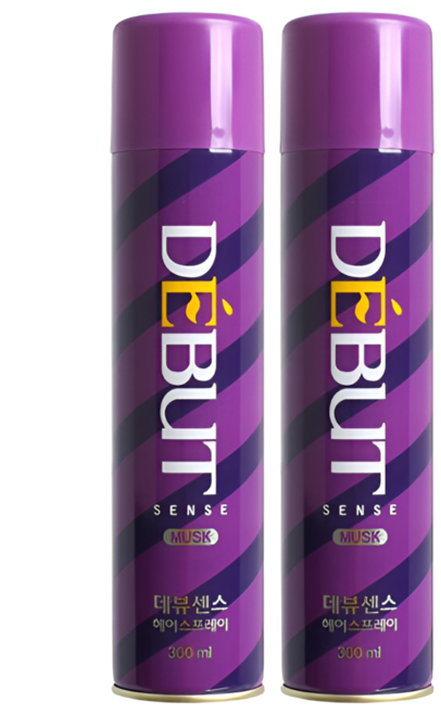 엘지 드봉 데뷰 센스 헤어 스프레이 머스크 300ml, 2개
