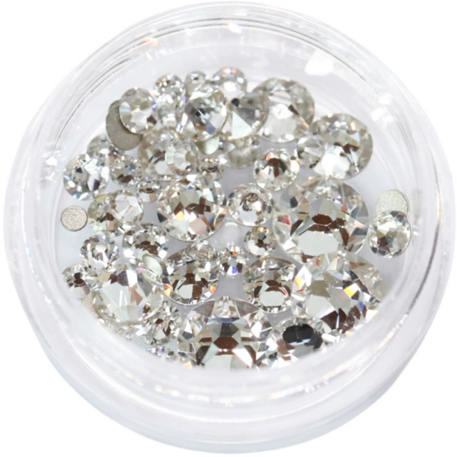 스와로브스키 평큐빅 53개입 원형 2088, 1개, 크리스탈(투명)