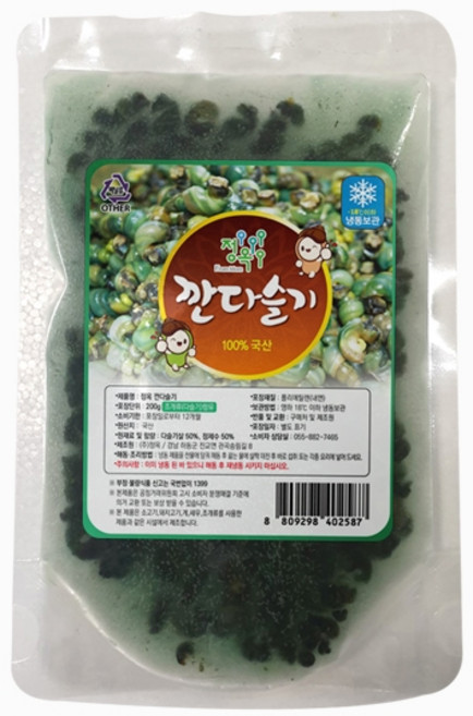 자연산 민물 깐다슬기 200g 섬진강 냉동 올갱이, 1개