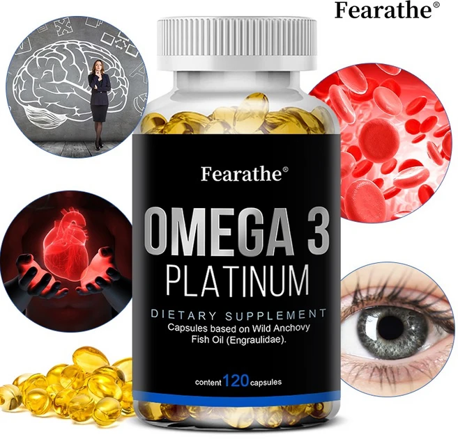 오메가3 오메가 캡슐 - 야생 멸치 기름(멸치과)으로 만들어져 면역력 강화 뇌 건강 증진 정서 개선 간 보호, 1개, 120회분 - 쿠팡
