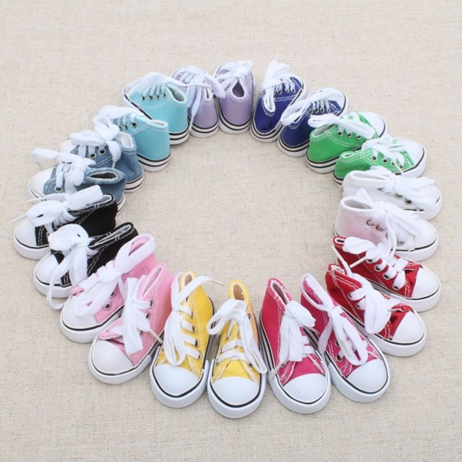 캔버스운동화 인형신발 1/4 구체관절인형신발 도리스돌신발, 다크핑크, 1개