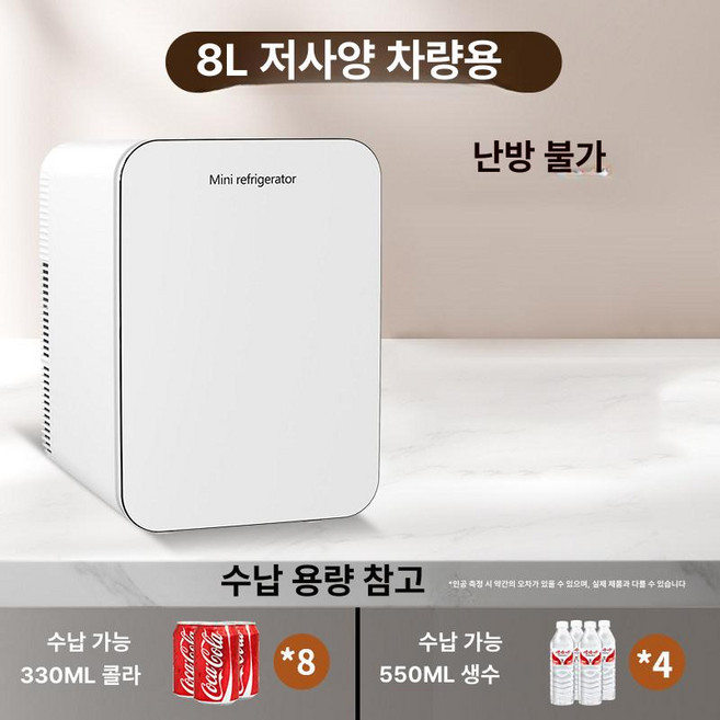 차량용 미니 고 소형 냉동 냉장 학생용 사무실 캠핑용, 8L 기본 차량용 A, 1L