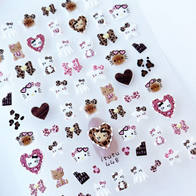 캐릭터 네일스티커 호피키티(1개), 1개, 호피키티