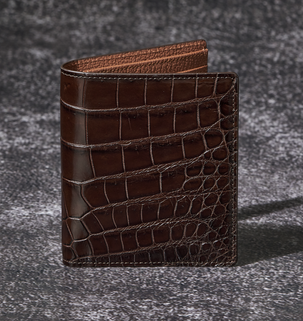 더퀴르 남자 악어가죽 중지갑 명품 남성 지갑