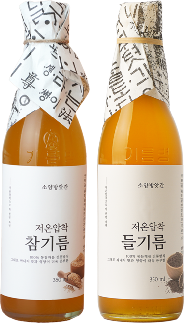 소양방앗간 저온압착 통깨 참기름350ml+들기름350ml 세트, 1세트, 350ml