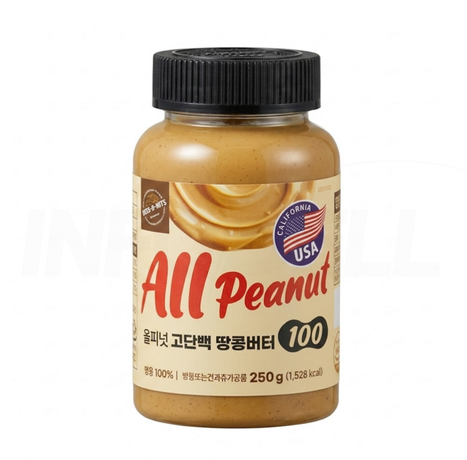 [TV홈쇼핑정품 인포벨]서진영 올피넛 땅콩버터 고단백 단백질 스프레드 빵 토스트 샌드위치 간식 영양 피넛, 4개, 250g