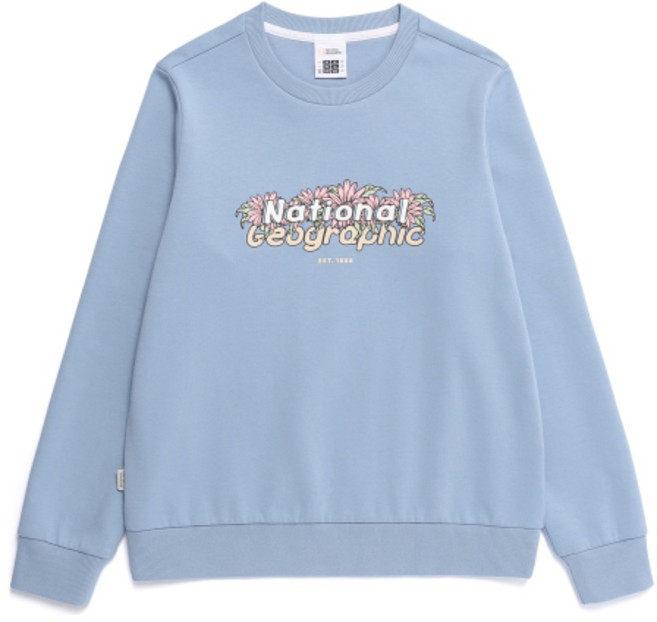 내셔널지오그래픽 NATIONALGEOGRAPHIC N261WSW020 여성 론트라 그래픽 맨투맨 GBLUE N261WSW020102 171062