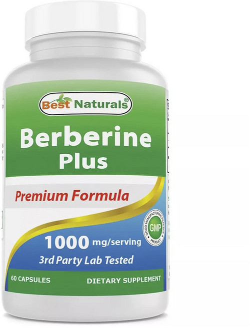 Best Naturals 小檗鹼 Plus 1000mg 膠囊, 1個, 60錠