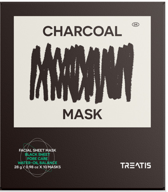 [Treatis] 트리티스 차콜 마스크 (블랙시트) 10EA, 10개