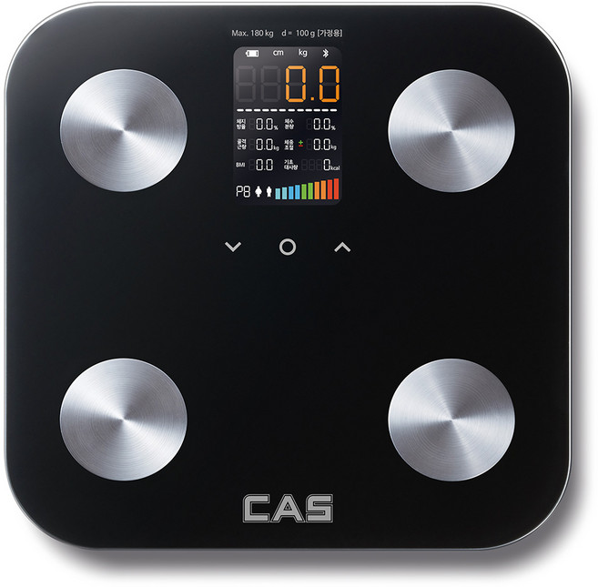 카스 스마트 LED 블루투스 체지방 체중계, BFA-S10, 블랙, 1개