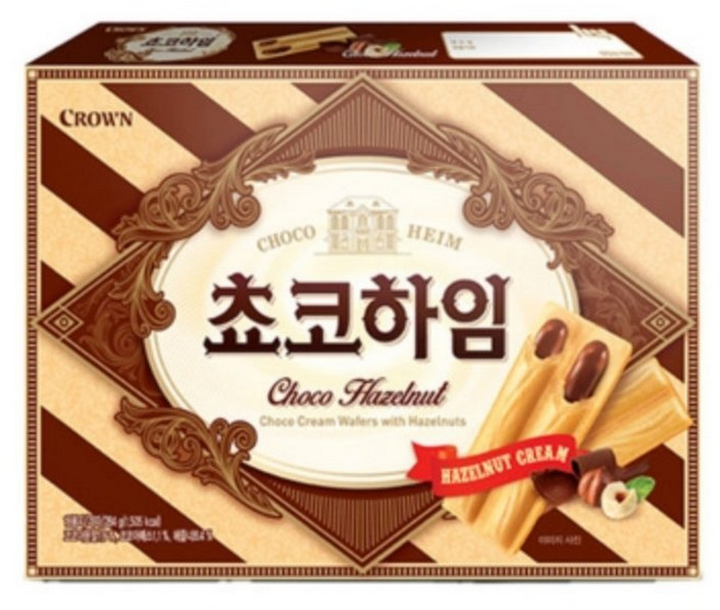 크라운 쵸코하임 초코과자 회사 학원 유치원 학교 간식 284g