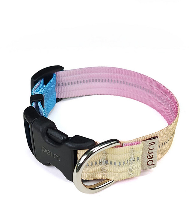 페르니 반사형 강아지 목줄 S 레인보우팝 국산, 마카롱팝, 1개