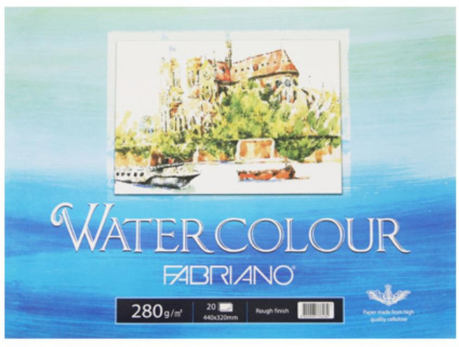파브리아노 워터칼라 스케치북 8절패드 280g 20매 WAS05