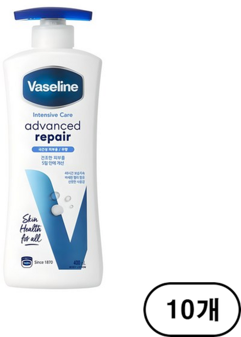 바세린 인텐시브케어 어드밴스드 리페어 바디로션, 400ml, 10개