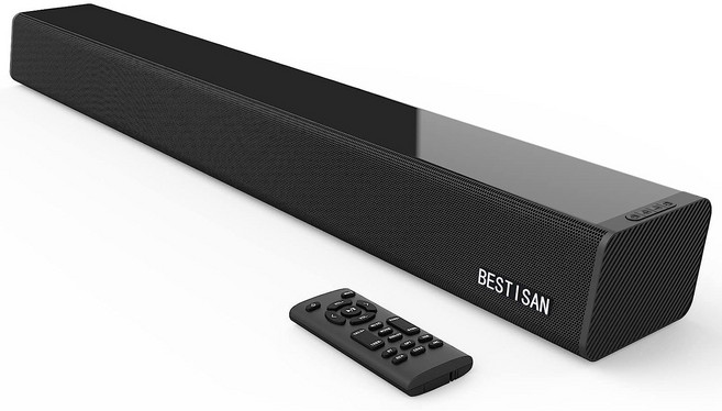 Bestisan-HiFi 스피커 2.0 사운드 시스템 블루투스 서브우퍼 HDMI-ARC USB TV PC 60W, 01 Black