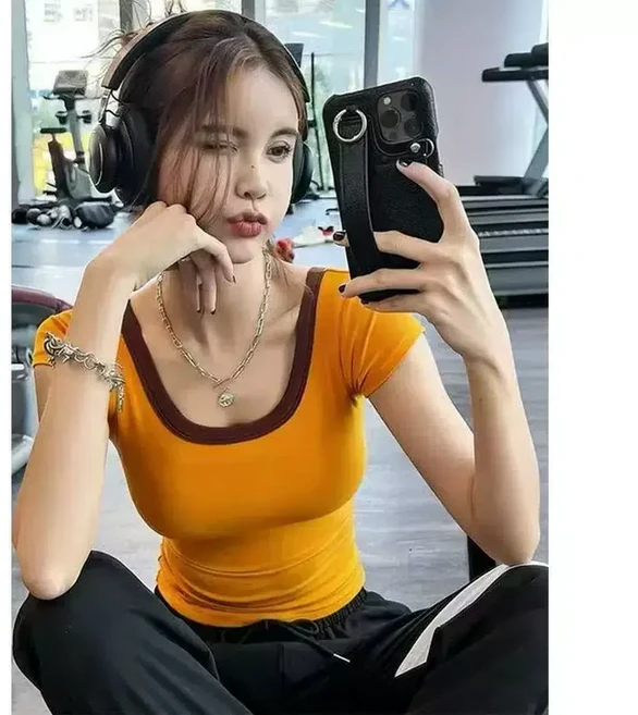 運動短袖緊身瑜伽服上衣
