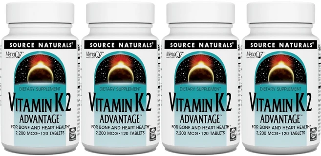 Source Naturals 소스내추럴스 비타민 K2 어드밴티지 2200mcg 테블릿, 120정, 4개, 120정 - 쿠팡
