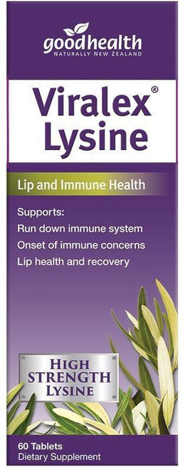 뉴질랜드 굿헬스 Good Health Viralex Lysine 바이라렉스 라이신 립 & 이뮨 헬스, 60정, 1개