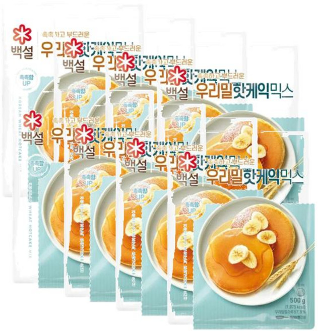 CJ 백설 우리밀 핫케익믹스, 500g, 8개