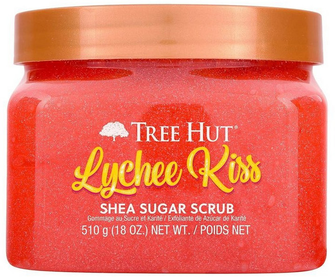 TREE 트리 Hut DRAGON 드래곤 FRUIT 프루트 시어 슈가 스크럽 510g/18 oz 187482, 트리헛 Lychee 키스 시어 슈가 스크럽 510g, 1개