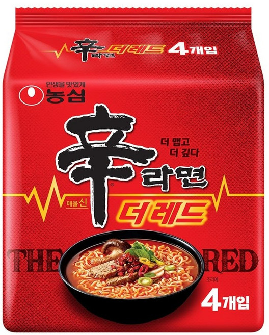농심 NEW 신라면 더레드 4입 4봉 16개
