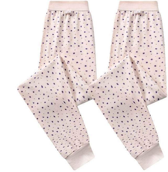 1+1 중장년 여성 내복 바지 봄 가을 엄마용 순면 내복 하이웨스트 레깅스 YCY